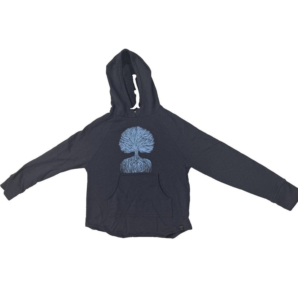 United By Blue Pullover Hoodie Kids Organic Cotton Tree Graphic Size M